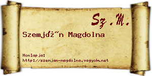 Szemján Magdolna névjegykártya